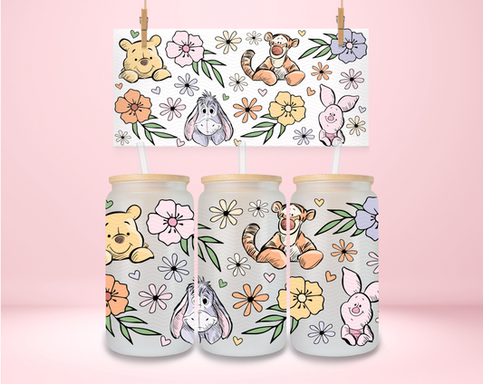 Pooh & Friends Floral UVDTF Wrap
