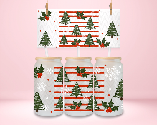 Christmas Tree Stripes UVDTF Wrap