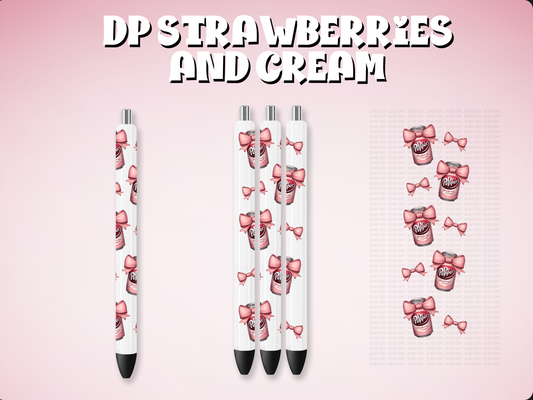 DP Strawberries and Cream UVDTF Pen Wrap