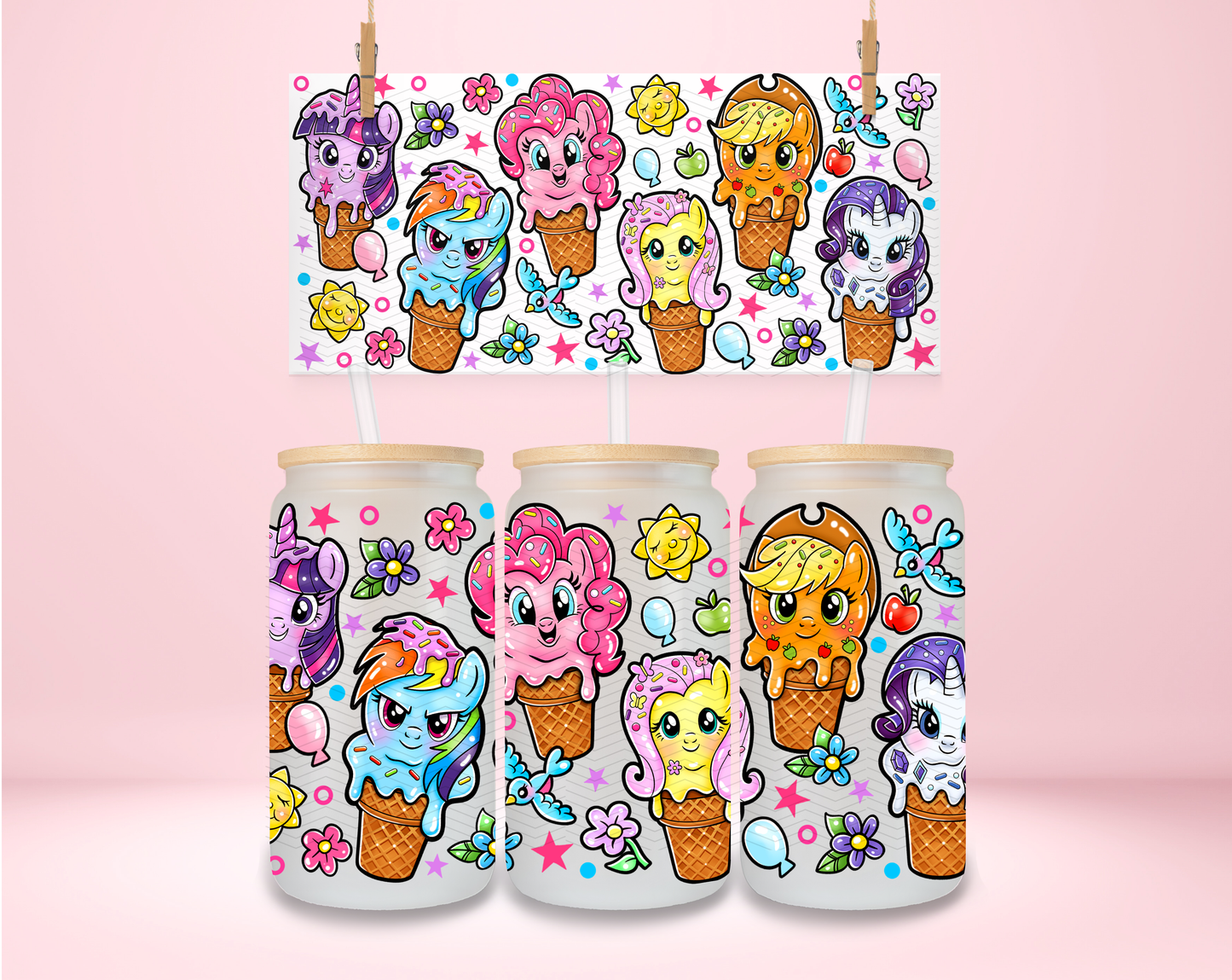 Little Pony Ice Cream UVDTF Wrap