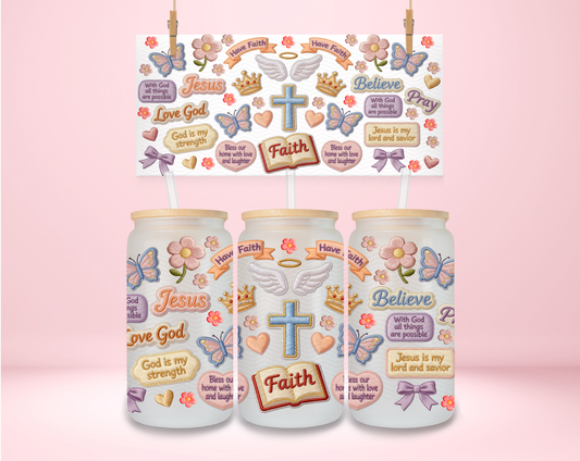 Have Faith Faux Patch UVDTF Wrap