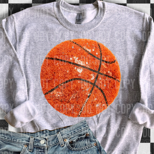 Basketball Faux Yarn DTF