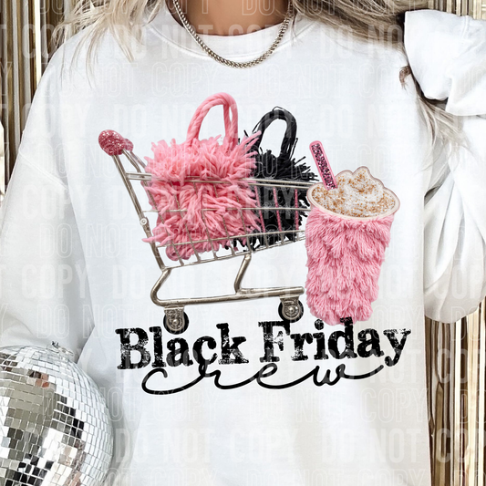 Black Friday Crew Faux Yarn DTF