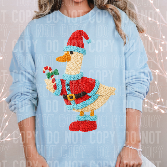 Christmas Goose Faux Yarn DTF