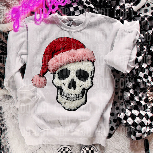 Christmas Skellie Faux Patch DTF