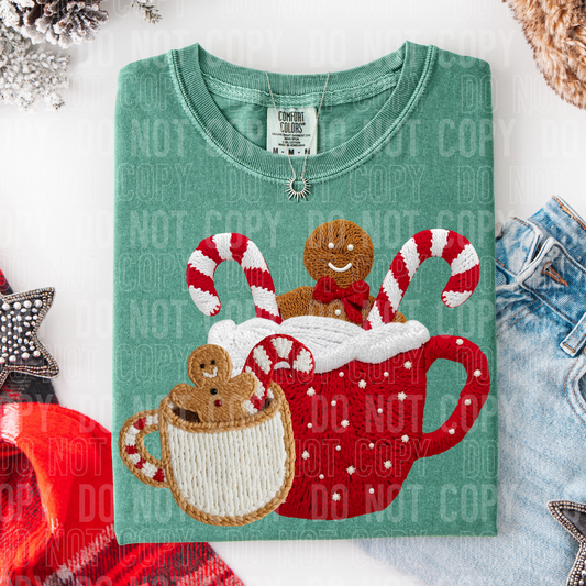 Hot Cocoa Faux Patch DTF