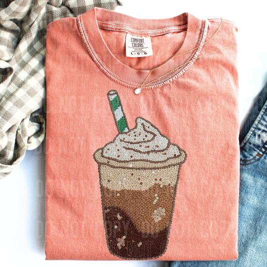 Iced Coffee Faux Patch DTF