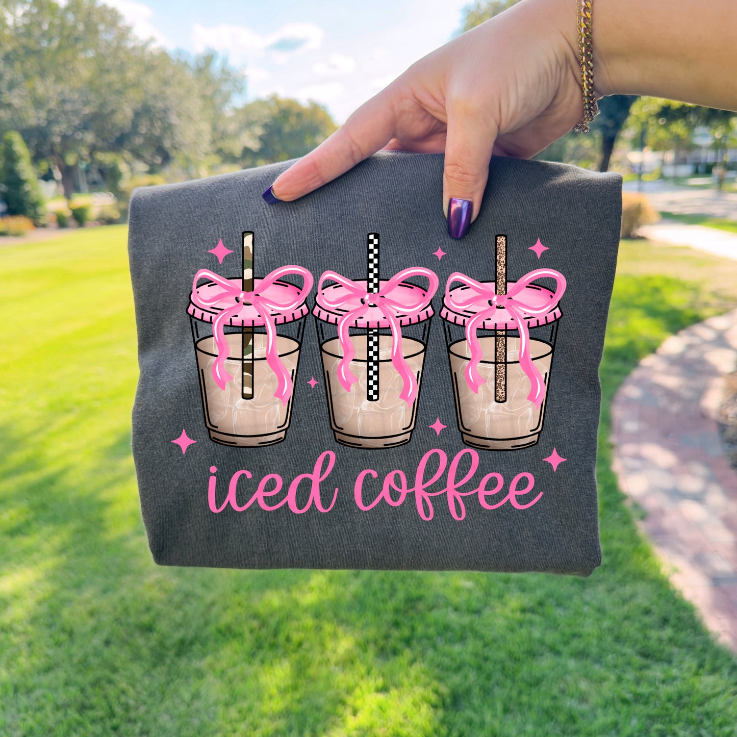 Iced Coffee and Bows DTF