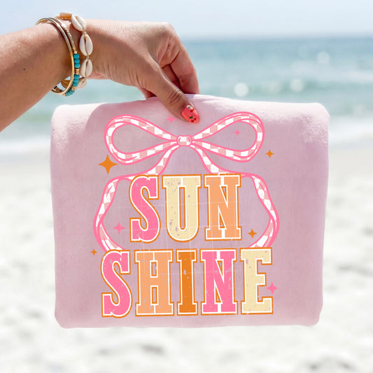 Sunshine Pink Coquette Bow DTF