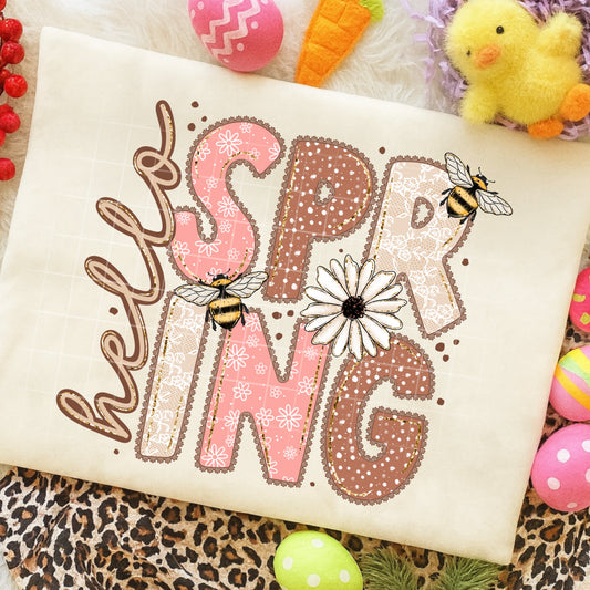 Hello Spring Lace DTF
