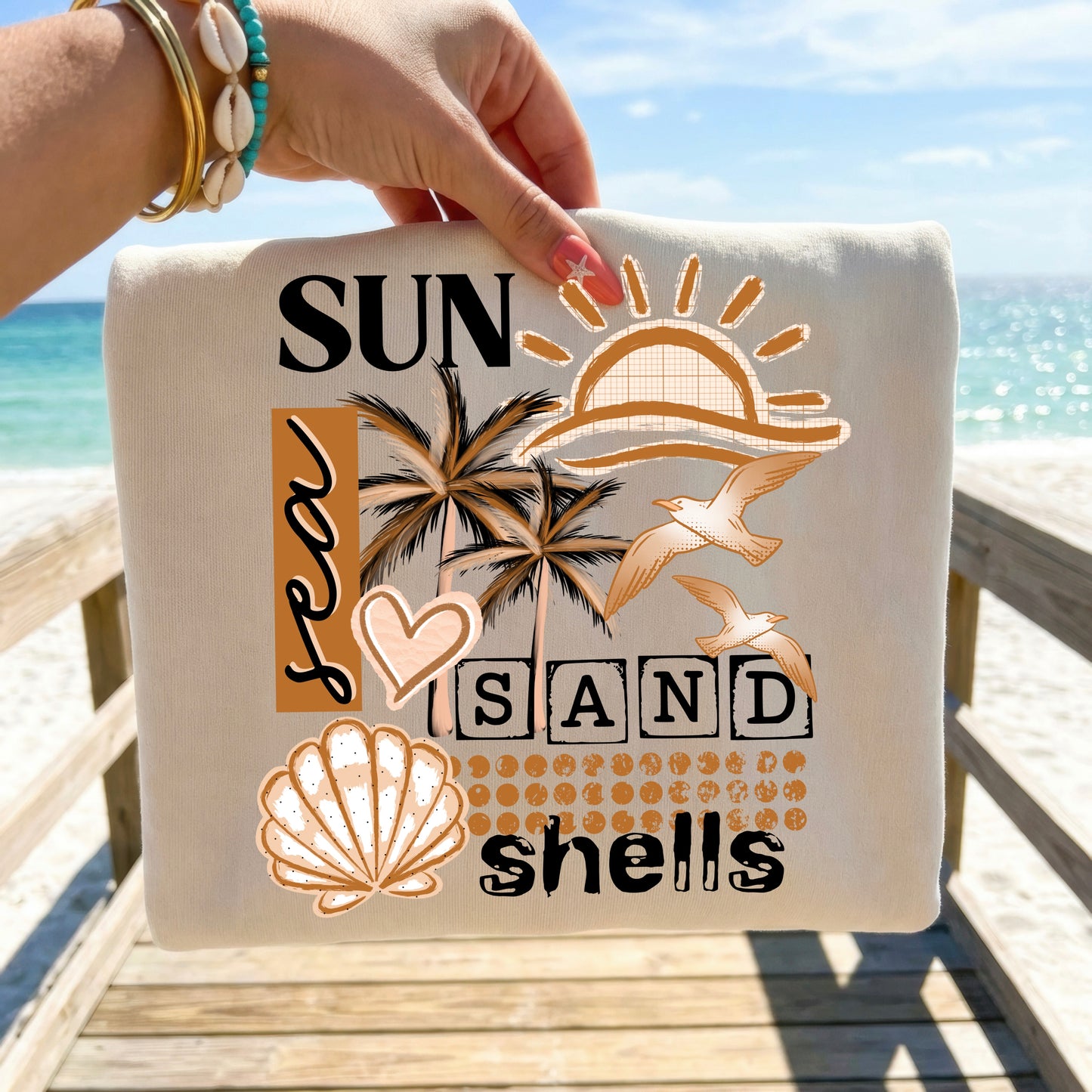 Sun, Sea Shells DTF