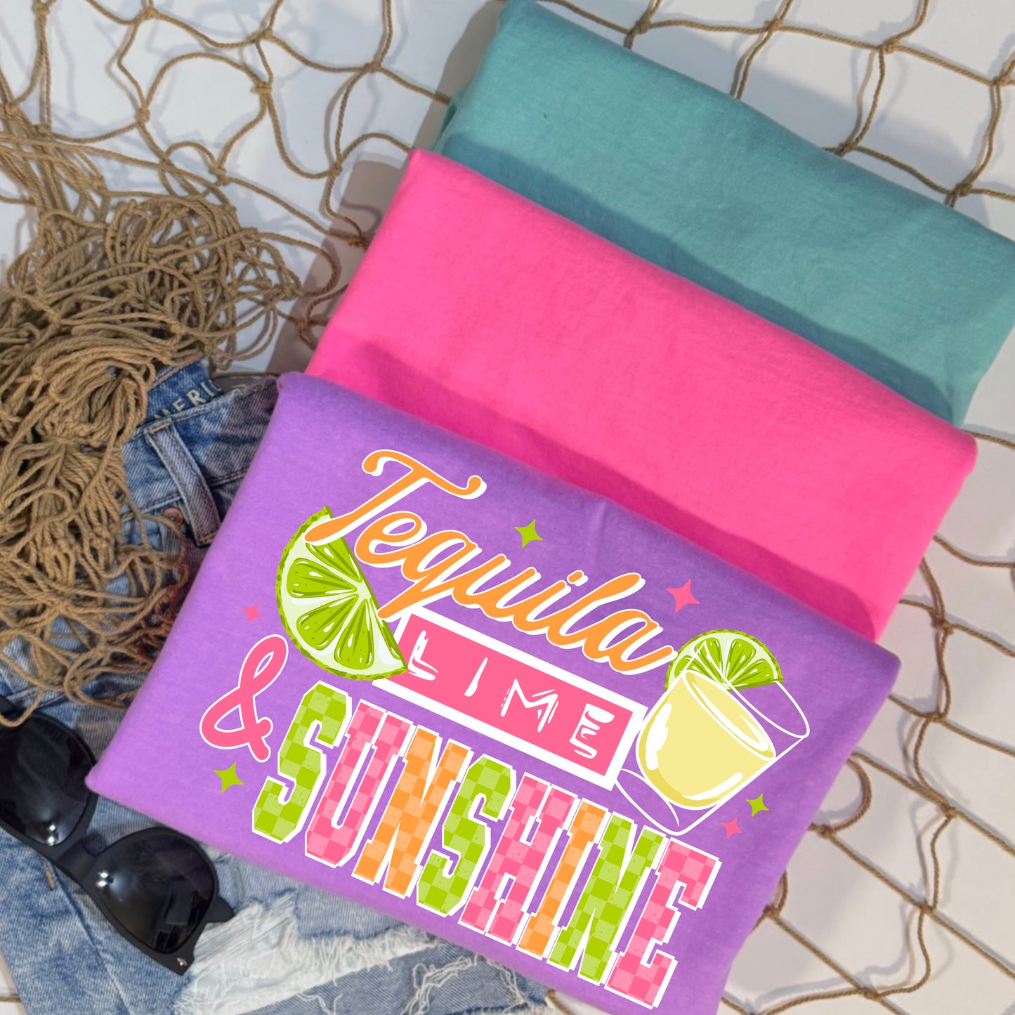 Tequila Lime & Sunshine Colorful DTF