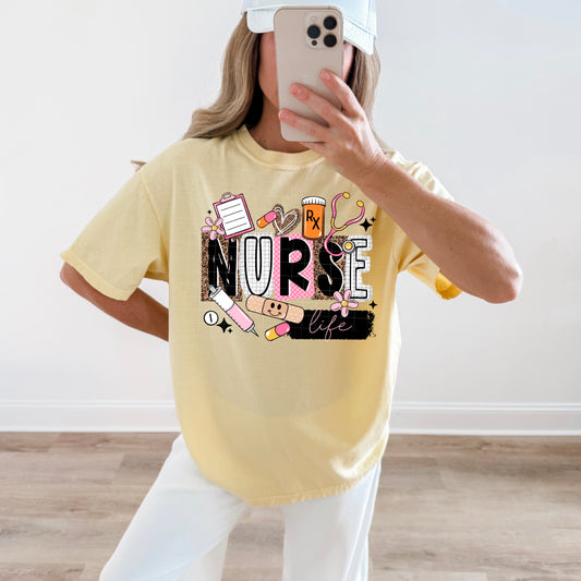 Nurse Life Leopard DTF
