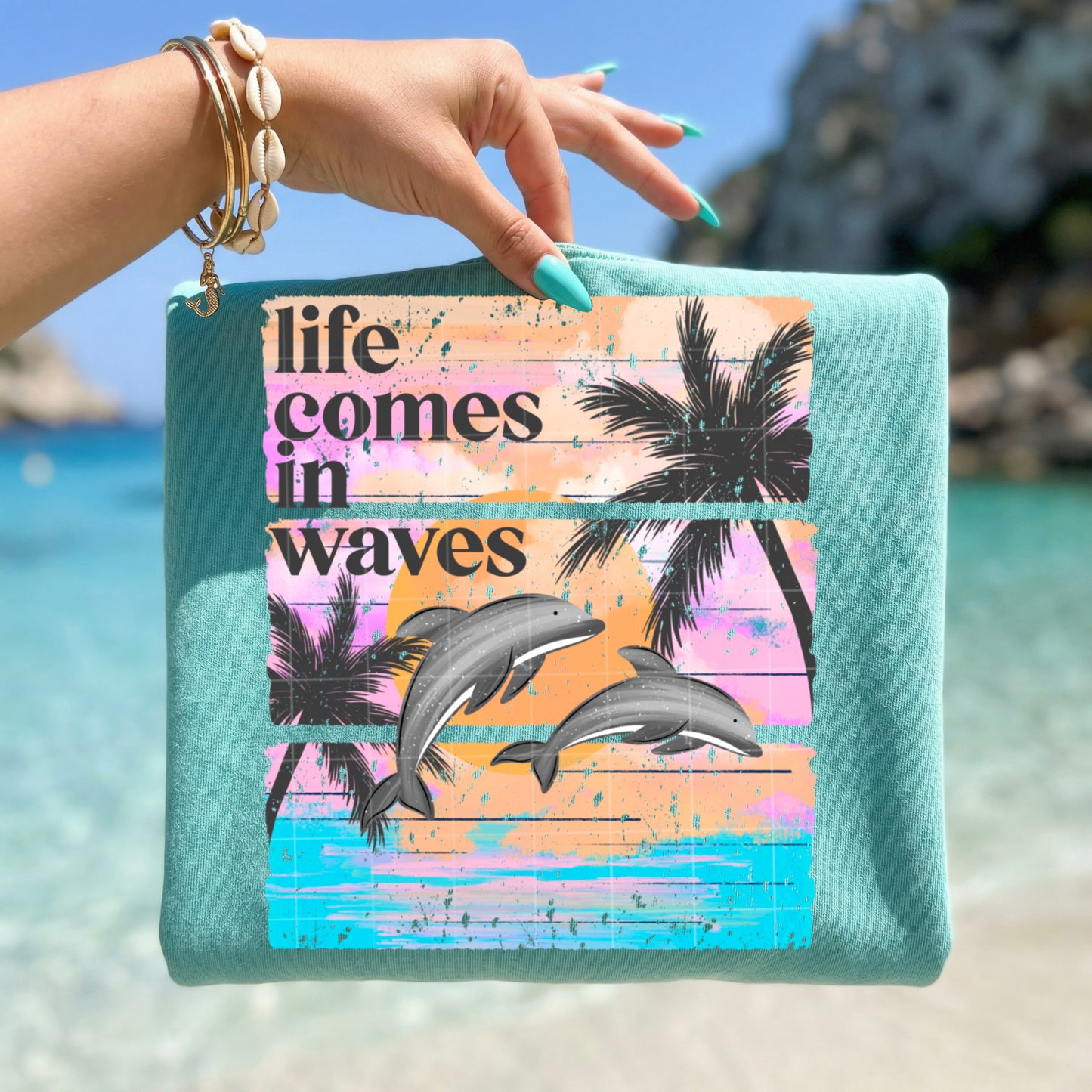 Life Comes in Waves DTF