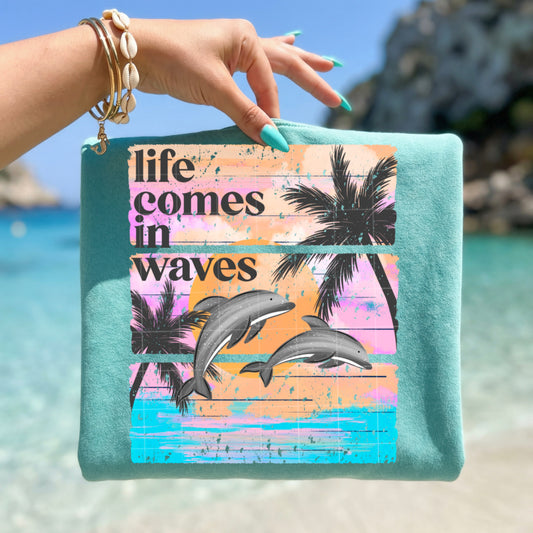 Life Comes in Waves DTF