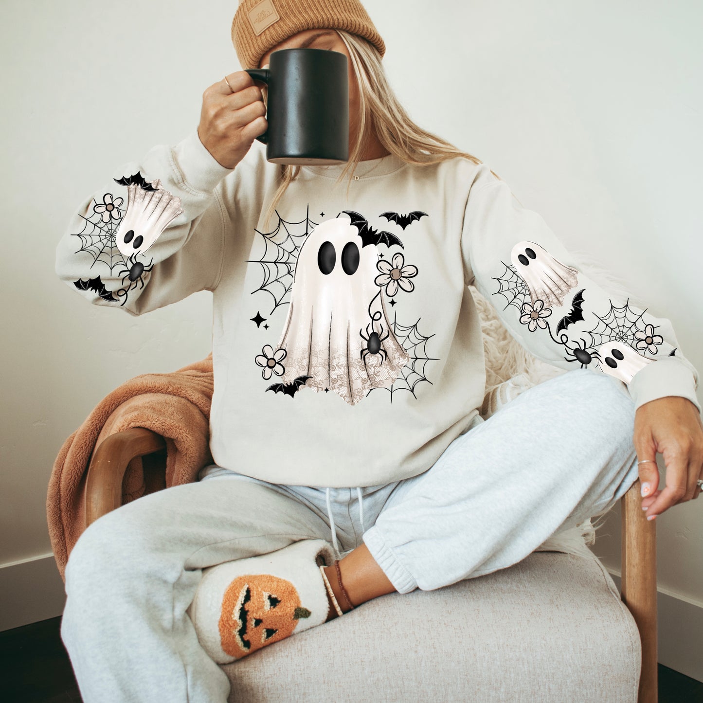 Floral Ghostie W/ Sleeves DTF