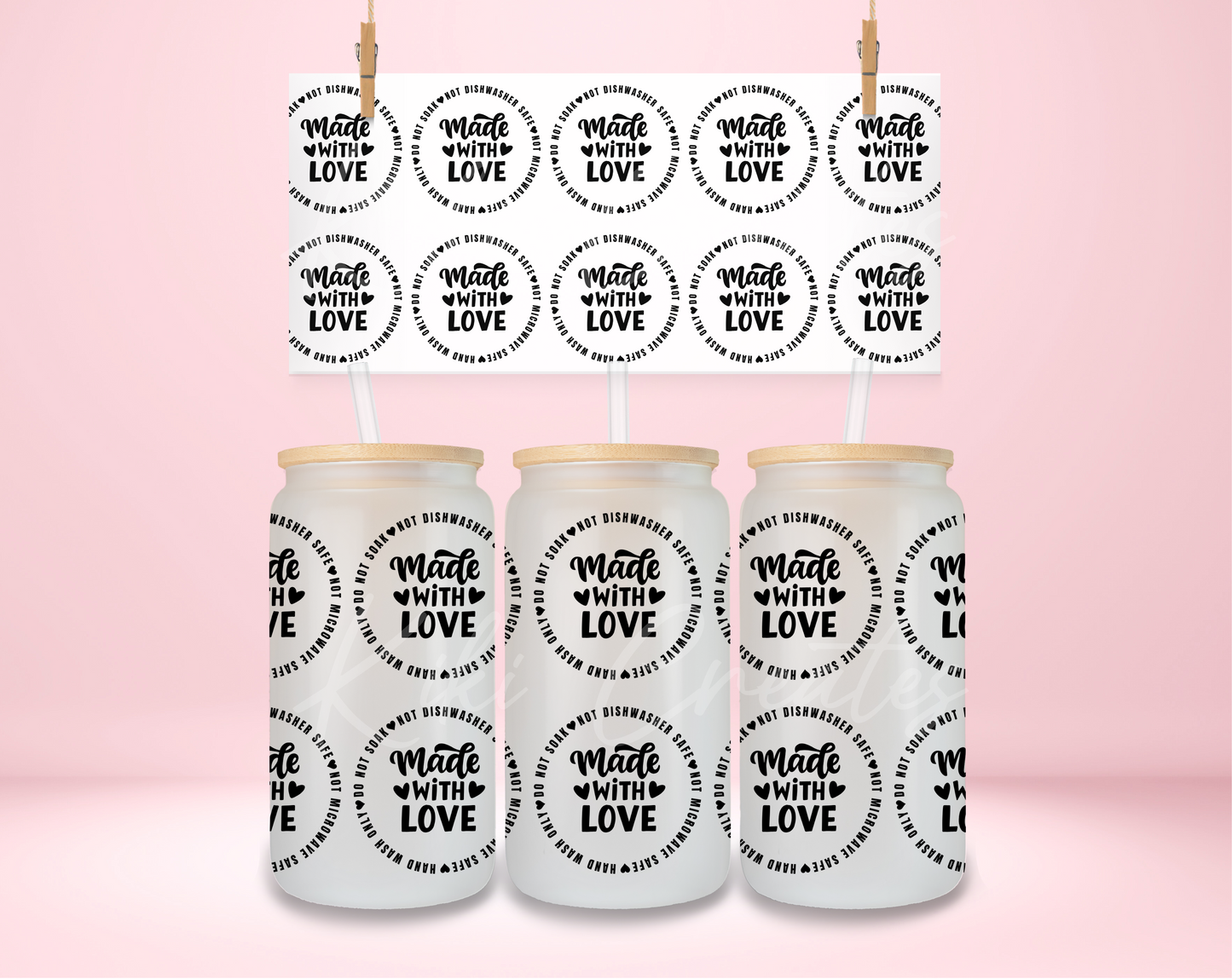 Cup Care- Made With Love UVDTF Wrap