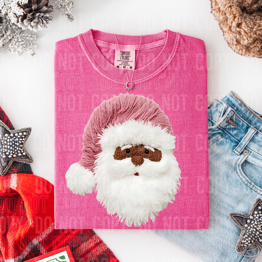 Santa Face Faux Yarn 5 DTF
