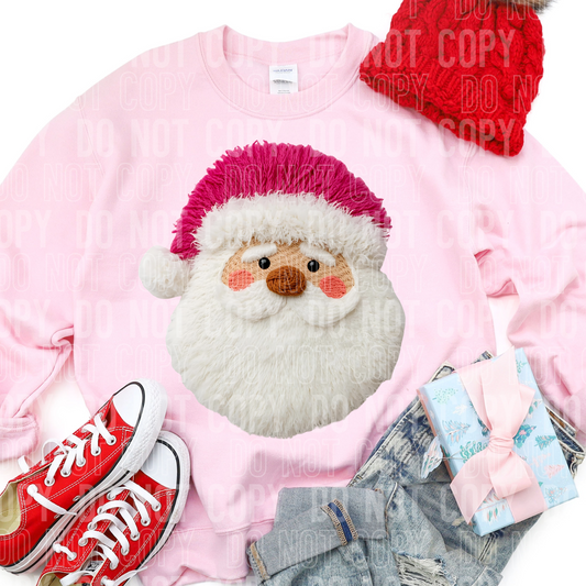 Santa Face Faux Yarn 4 DTF