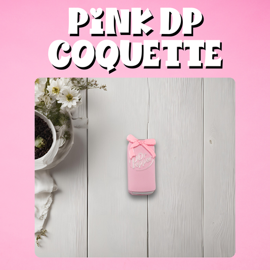 Pink DP Coquette 3D Straw Topper