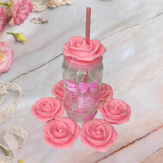 Rose 3D Lid Toppers (16oz)