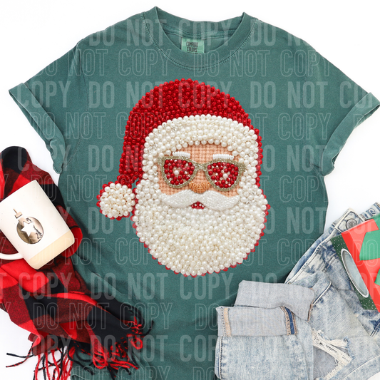 Santa Faux Pearls DTF